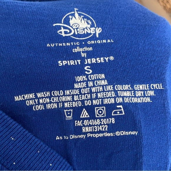 Disney Parks Walt Disney World Wishes Come True Spirit Jersey Blue Glitter Small